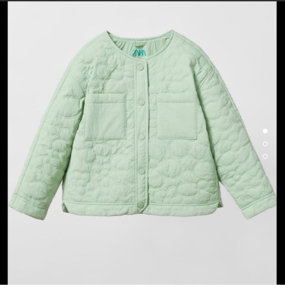 Zara Kids Mint Green Quilted Jacket